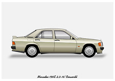 Poster mercedes 190e for sale  SWINDON