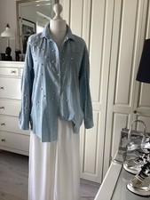 Zara jeanshemd perlenstickerei gebraucht kaufen  Leipzig