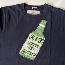Camiseta Abercrombie & Fitch Muscle XXL Gráfica Garrafa de Licor Azul Marinho Preppy Y2K comprar usado  Enviando para Brazil