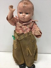 Boneca antiga Effanbee Grumpy WALK TALK SLEEP composta/pano 11,5" roupa de cowboy menino comprar usado  Enviando para Brazil
