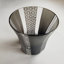 Copo de uísque cristal corte Kukuna Kiriko Edo Japão arte artesanato cinza #2 comprar usado  Enviando para Brazil