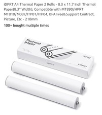 Papel térmico A4 2 rolos - 8,3 x 11,7 polegadas papel térmico 210 mm (E) comprar usado  Enviando para Brazil