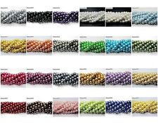Atacado de contas redondas de pérola de vidro tcheca de alta qualidade 16"" 4mm 6mm 8mm 10mm 12mm  comprar usado  Enviando para Brazil