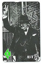 Cartão telefônico comemorativo Winston Churchill BT comprar usado  Enviando para Brazil