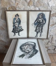 Tre litografie carta usato  Calvizzano