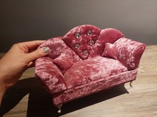Pink velvet sofa for sale  Westbury