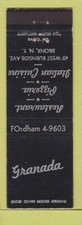 Matchbook cover granada for sale  USA