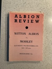 Witton albion mossley for sale  SWADLINCOTE