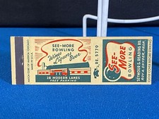See-More Bowling Alley Cincinnati Ohio VTG Matchbook Cover L#32, usado comprar usado  Enviando para Brazil