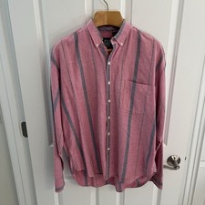Camisa masculina vintage GAP grande manga comprida listrada azul vermelha EUA SW comprar usado  Enviando para Brazil