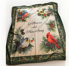 Usado, Cobertor de férias Birds & Holly Christmas Throw Let Heaven & Nature Sing 52” X 52” comprar usado  Enviando para Brazil