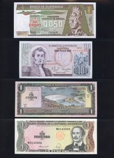Lote de 16 billetes de América del Sur y Central todos UNC/AU, ver escaneos segunda mano  Embacar hacia Mexico