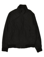 Usado, Jaqueta Bombardeiro Masculina CALVIN KLEIN Reino Unido 36 Pequena Preta Poliéster QV02 comprar usado  Enviando para Brazil