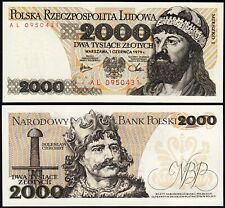 Używany, Poland 2000 Zloty 1979, UNC, P-147b, Mieszko I na sprzedaż  Wysyłka do Poland