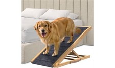 Rampa ajustável de madeira para cachorros para cama, sofá ou carro – Dobrável, 13,4” de largura comprar usado  Enviando para Brazil