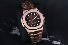 Seikmod Nautilus Style NH35 Automatic Rose Gold Sapphire Watch comprar usado  Enviando para Brazil