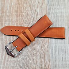 Pulseiras de relógio premium de couro e borracha híbridas liberação rápida 22 mm marrom - Vendedor do Reino Unido comprar usado  Enviando para Brazil