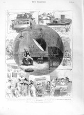 Usado, Antiga Estampa 1881 Paris Cadeira Elétrica Exposição Bonde França 19º comprar usado  Enviando para Brazil