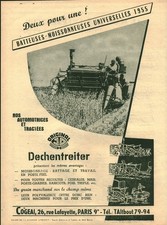 Publicité ancienne batteuses d'occasion  France