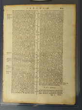 Antique 1693 Bible Leaf Page On Paper - Christian Relic Old comprar usado  Enviando para Brazil