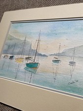 Watercolour painting estuary for sale  LEDBURY
