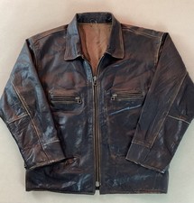 Vintage distressed leather for sale  ROYSTON