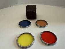 JUEGO DE 4 FILTROS DE LENTES WALZ y FUNDA DE CUERO segunda mano  Embacar hacia Mexico