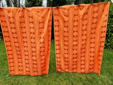 Orange flower curtains for sale  CAERNARFON