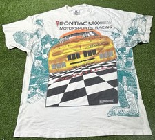 Camisa masculina vintage NASCAR XL branca anos 90 Pontiac Motorsports carro de corrida AOP comprar usado  Enviando para Brazil