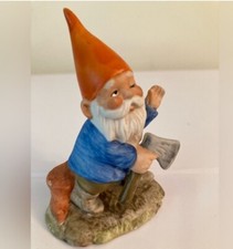 Porcelain winking gnome for sale  Hooks