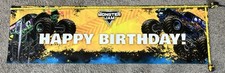 Banner de aniversário de vinil decoração suprimentos para festa Monster Jam 18 x 61 comprar usado  Enviando para Brazil