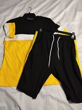 Linda roupa combinando bloco de cores amarelo e preto atacado tamanho XL (10/12), usado comprar usado  Enviando para Brazil