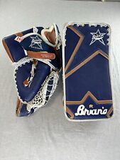 Guantes de hockey Brians Air Thief Pro Goalie bloqueador de colección años 80 azul/dorado segunda mano  Embacar hacia Mexico