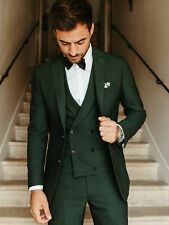 Ternos de casamento masculinos slim fit verde 3 peças festa formatura jantar noivo smoking, usado comprar usado  Enviando para Brazil