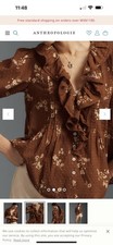 Usado, Blusa Anthropologie com babados pin-tuck botão-frente comprar usado  Enviando para Brazil