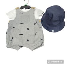 Macacão Tommy Bahama Baby 3 peças manga curta, shorts romper e chapéu 3/6M comprar usado  Enviando para Brazil