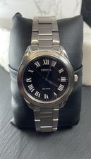 Citizen Eco-Drive relógio de aço inoxidável mostrador numeral romano preto J810-S126827 com caixa comprar usado  Enviando para Brazil
