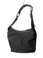 Autêntica Bolsa Hobo Vintage Gucci GG de Lona Preta 4288, usado comprar usado  Enviando para Brazil