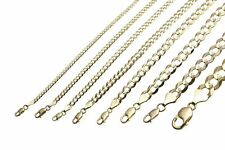 COLAR DE CORRENTE DE ELOS CUBANOS MASCULINO FEMININO OURO MACIÇO 10K AUTÊNTICO TAMANHO 16"-30" comprar usado  Enviando para Brazil