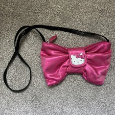 Bolsa infantil Hello Kitty em forma de arco rosa Sanrio 2016 fabulosa rosto de gato bolsa com zíper comprar usado  Enviando para Brazil