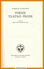 Poesie teatro prose usato  Bari