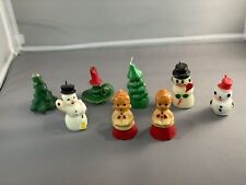 Lote de 8 velas decorativas vintage de Natal árvores de Natal boneco de neve coro infantil, usado comprar usado  Enviando para Brazil