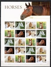 Folha completa de 20 cavalos Forever dos EUA 2024 Sc.#5891-5895c, sem marca de charneira. FV US$ 14,60 comprar usado  Enviando para Brazil