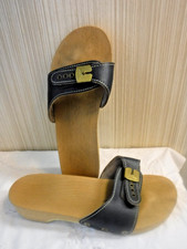 Sandálias de exercício vintage Dr Scholls originais de madeira azul tamanho 8 comprar usado  Enviando para Brazil