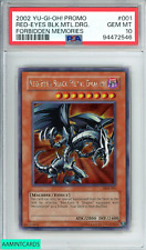 Usado, YU-GI-OH 2002! PROMO RED-EYES NEGRO MTL DRG#001 RECUERDOS PROHIBIDOS PSA 10 segunda mano  Embacar hacia Argentina