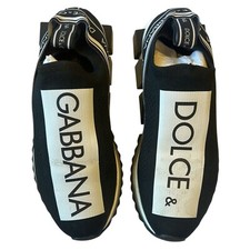 Tênis Dolce & Gabbana Preto Branco Slip On Sorrento EU40/US7 1490usd comprar usado  Enviando para Brazil