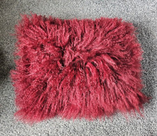 Cushions burgundy mongolian for sale  STEYNING