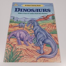 Usado, Vintage 1988 All About Dinosaurs Coloring Book w/ Pull Out Poster, Random House comprar usado  Enviando para Brazil