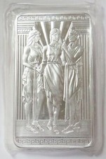 THE ROYAL MINT THREE GRACES 10 oz 999 BARRA DE PRATA FINA LACRADA, usado comprar usado  Enviando para Brazil