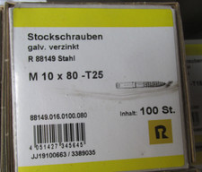 Stockschrauben m10x80mm t25 gebraucht kaufen  Lotte
